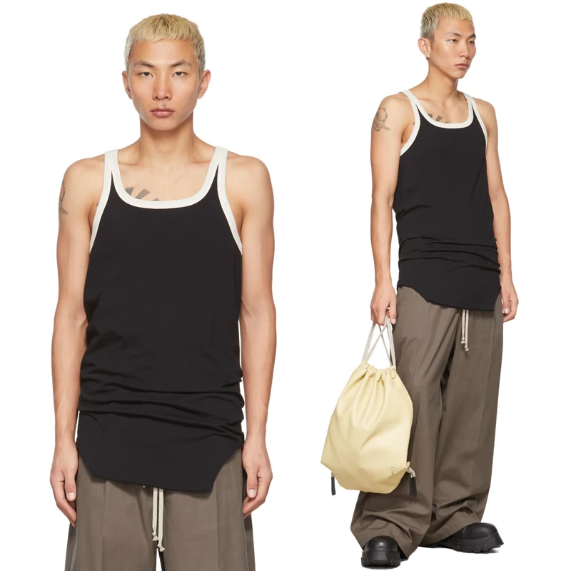 

Модный летний тонкий жилет Oneofyou K Pioneer с асимметричным подолом для молодежи, базовый слой, асимметричный дизайн