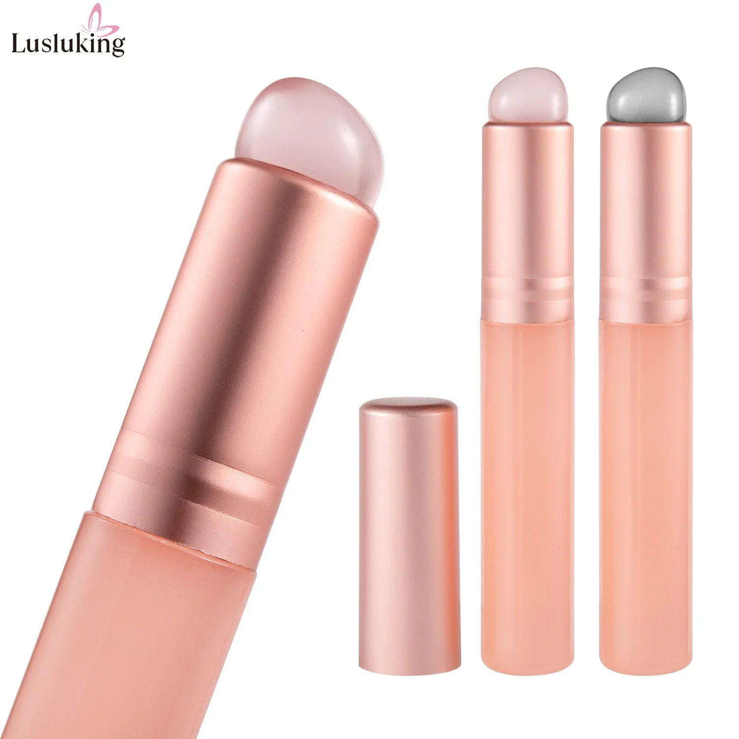 Mini Silicone Tip Nail Art Brush for Mirror Powder Pigment and Blush Application Reusable Manicure Tool for Gradient Effects