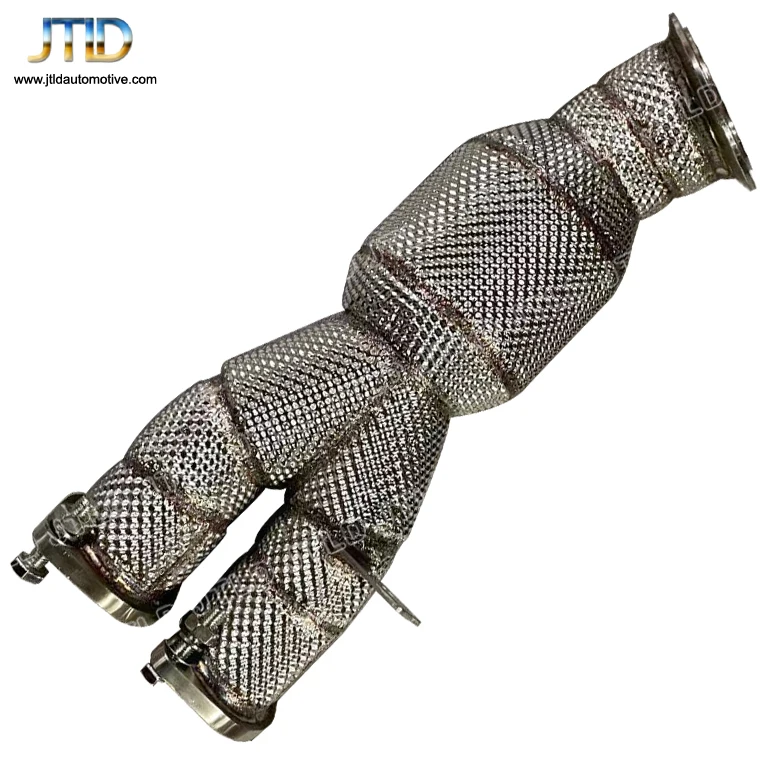 

JTLD 3″ Cast Stainless Steel Downpipe Upgrade For BMW 335I With Heat Shield catless