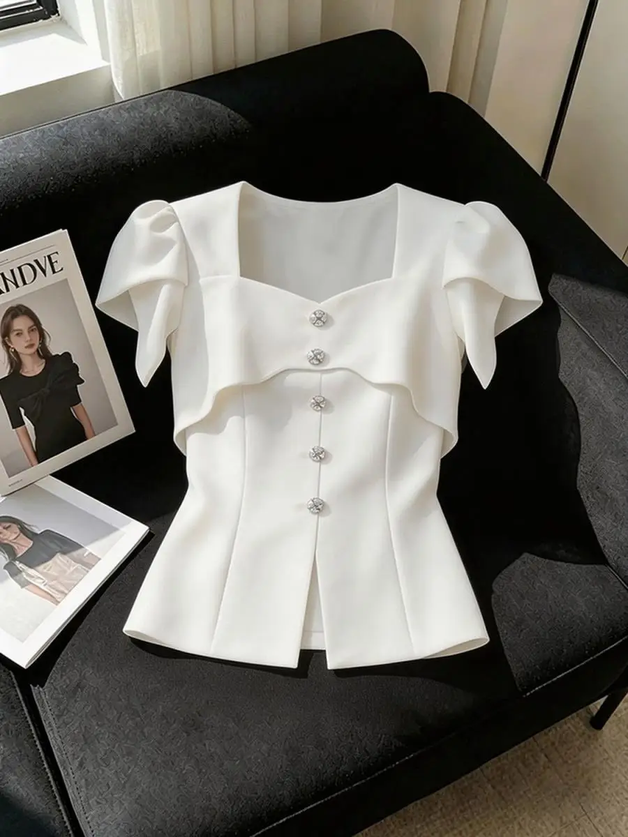 camisa-branca-de-manga-curta-para-mulheres-conjunto-de-duas-pecas-design-elegante-moda-de-alto-padrao-para-ocasioes-import