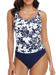 2026 Floral Printed One Piece Swimwear Women Strape Swimsuit Female Sexy Bodysuit Bathers Bathing Swimming Suit Sports Beachwear