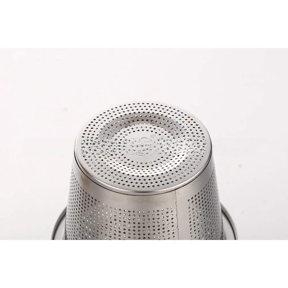 304 stainless steel tea infuser spice ball filter for coffee and For cooking soup with hook chain and flat base stand set