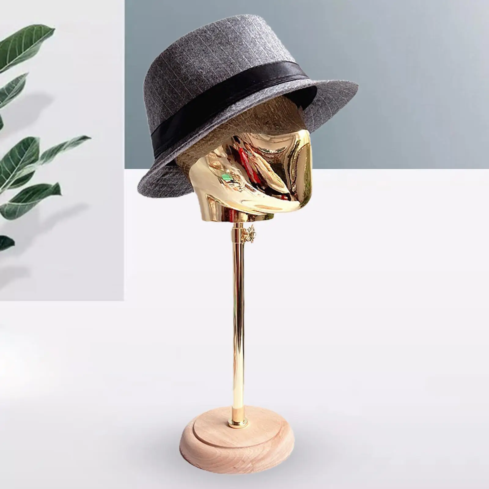 Manichino Styling testa parrucca cappello espositore fondo in legno durevole per la casa e il salone di bellezza o il negozio