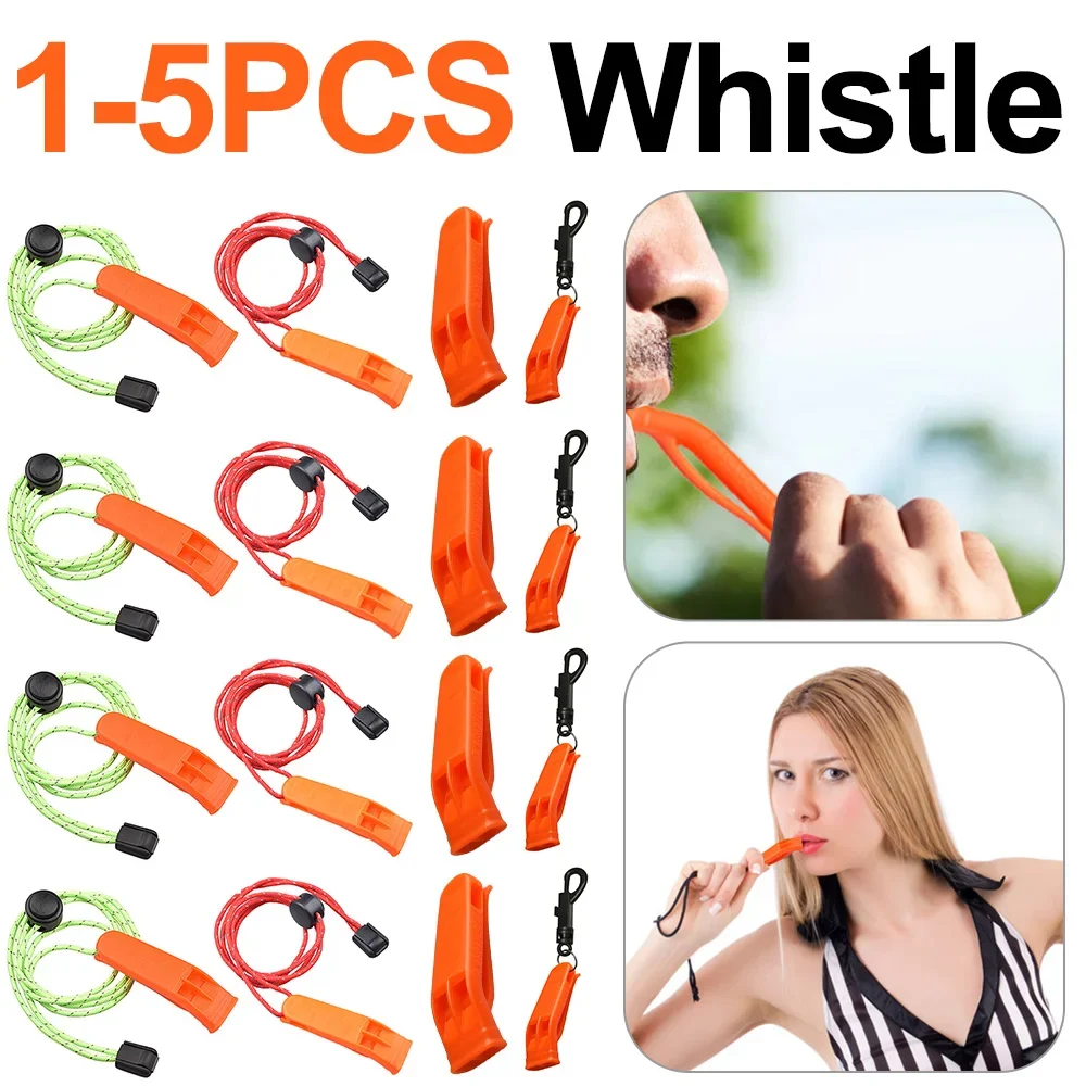 1-5pc Outdoor Kayak Scuba Diving Rescue Emergency Safety Whistles Water Sports Outdoor Survival Camping Boating Swimming Whistle