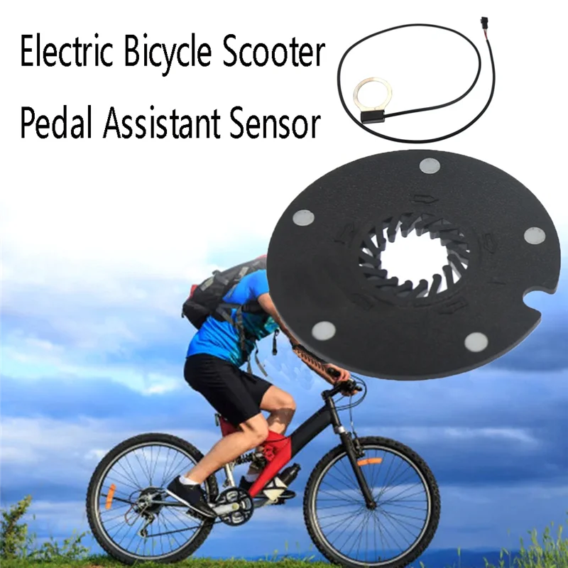 

ABNF!Ebike Conversion Kit 5 Magnet PAS System Assistant Sensor Electric Bicycle Scooter Pedal Assistant Sensor Black Plastic 1 S