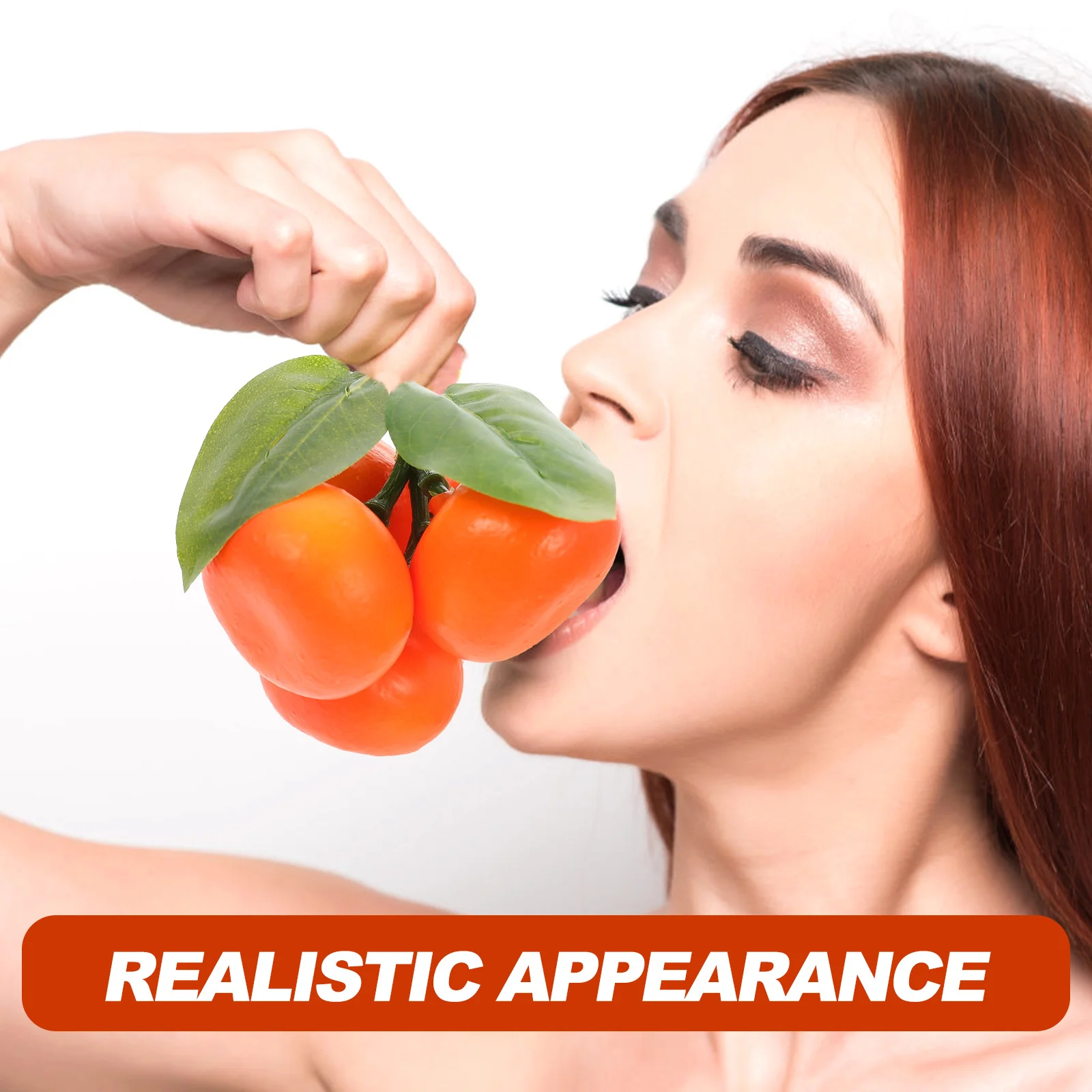 

5pcs Simulated Fruit Orange Educational For Cognitive Development Premium Plastic Playhouse Fruit Learning Prop Home