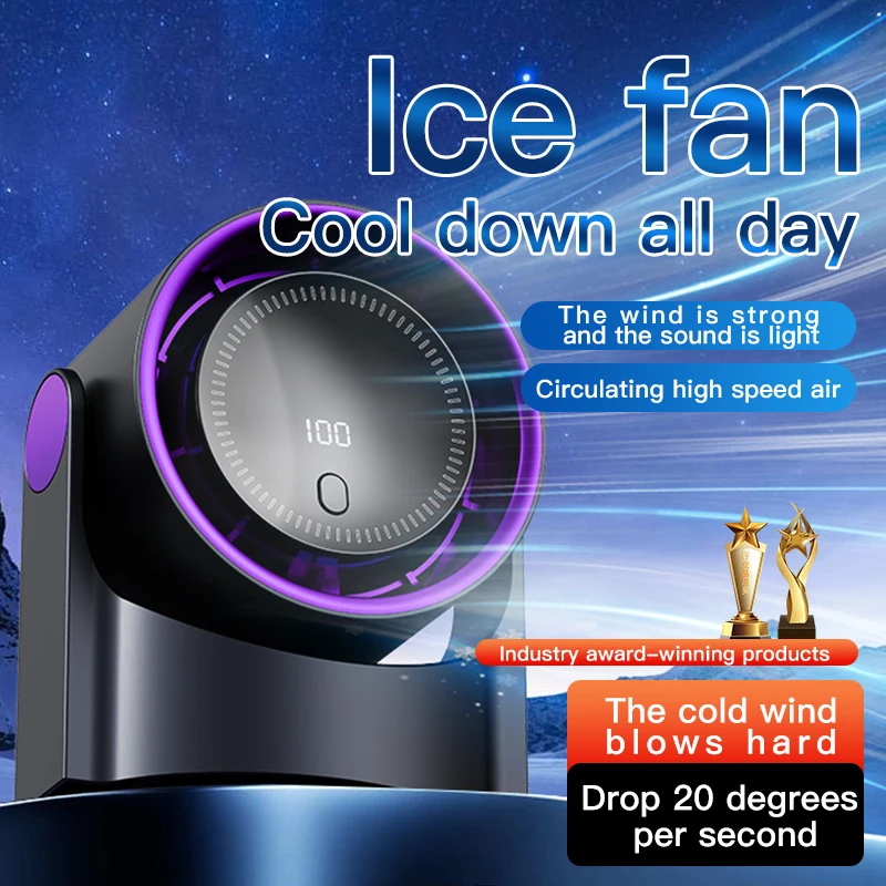 

New Smart Electric Fan Usb Multifunction Bladeless Fan Car Desktop Silent Wall Mounted Ventilator Fan Home Office Indoor Camping