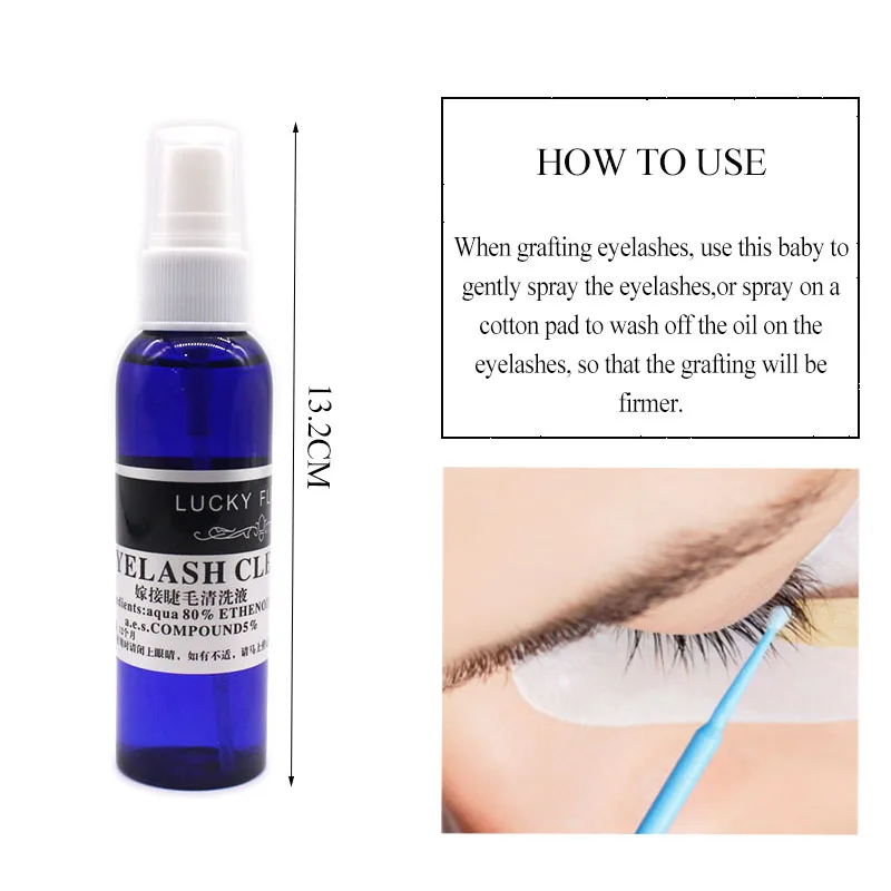 50ml Eyelash Cleanser False Eyelash Extension Cleaner Spray Remove Grease Before Planting Lash Health Professional Makeup Tools