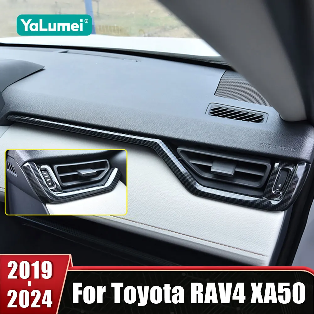 

Central Control Cover Strip Trim Sticker Decoration For Toyota RAV4 XA50 2019 2020 2021 2022 2023 2024 RAV 4 Car Accessories