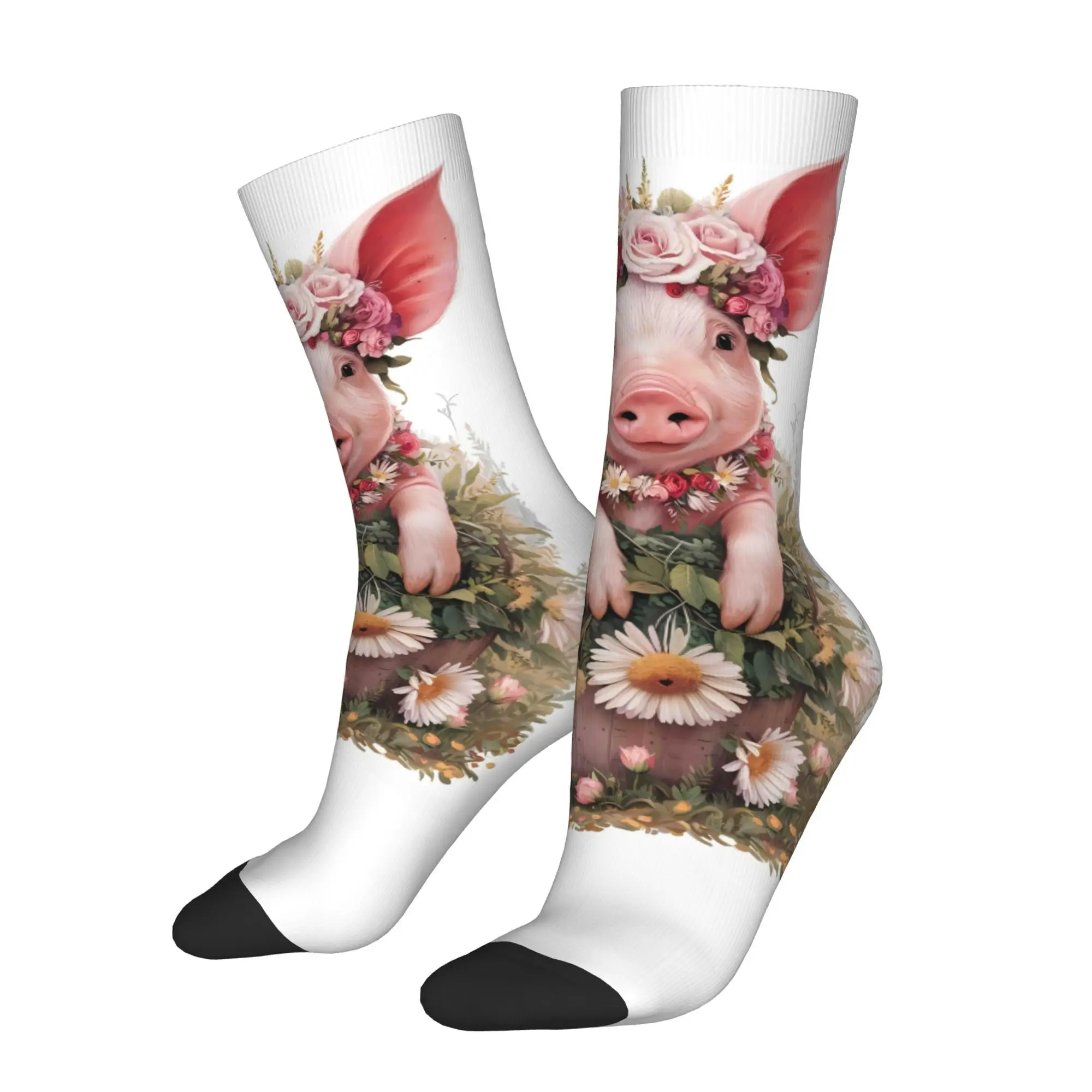 

Pig Animal Socks Male Mens Women Winter Stockings Polyester