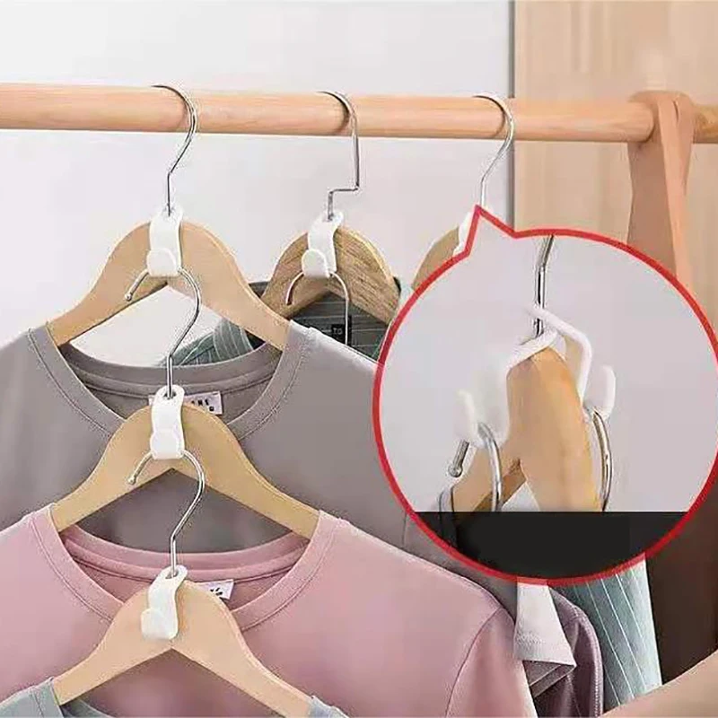 5pcs Clothes Hanger Connection Hook Home Clothes Hanger Link Buckle Thickened Plastic Stackable Clothes Hanger Link Hook