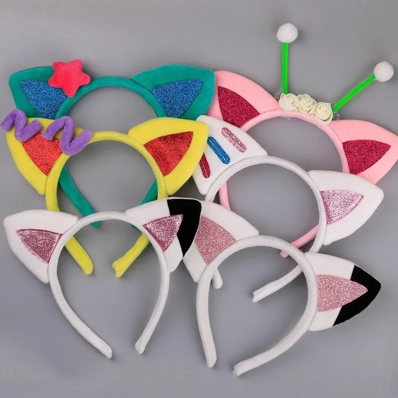 

New Fashion Bling Cat Ears Headband Hair Hoops Sweet Cute Hairband for Girls Daily Wearing Party Decor Hair Accessories Gifts
