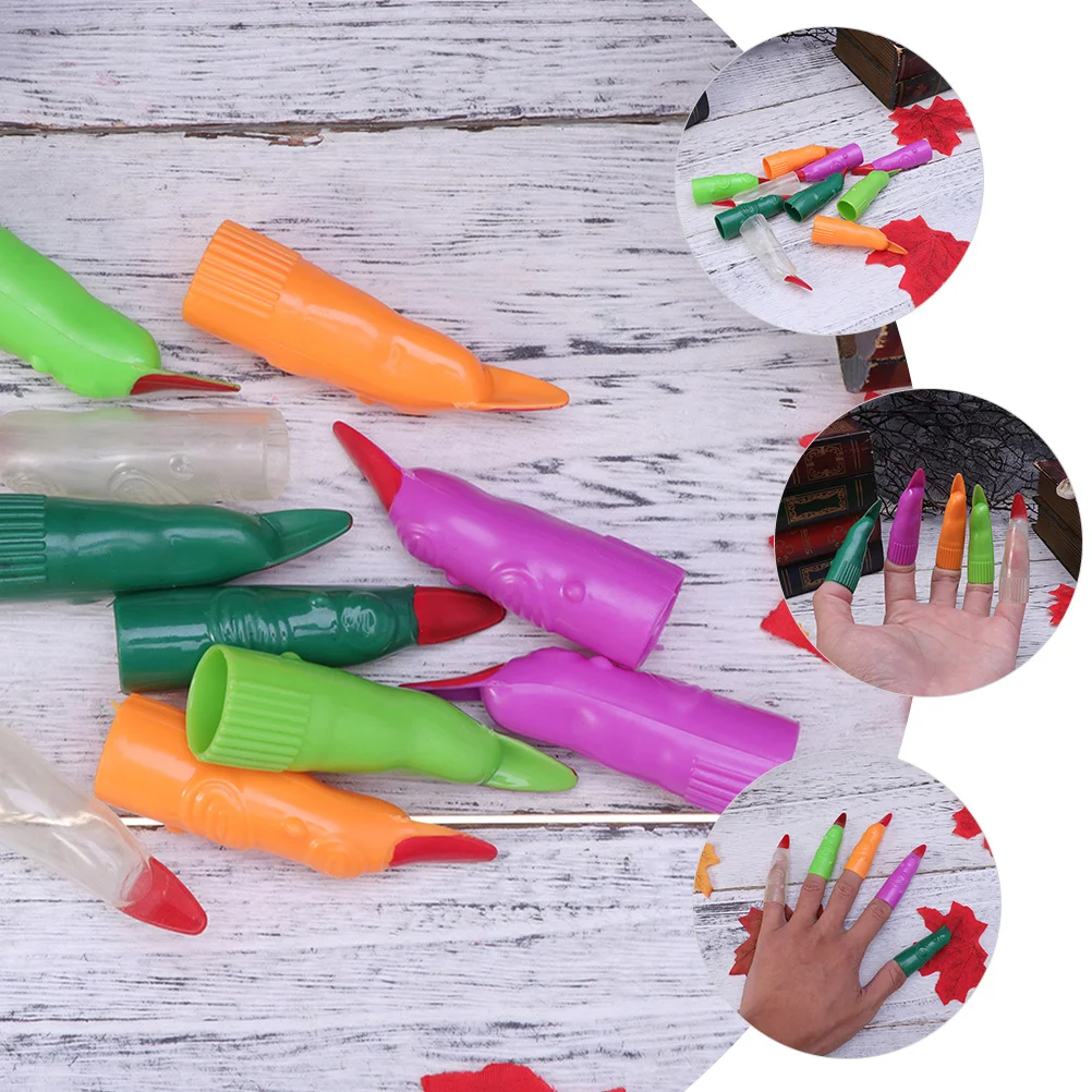 

100Pcs Halloween Witch Fingers Cosplay Supplies Exquisite Craftsmanship Festive Decoration Nails Witch Fingers