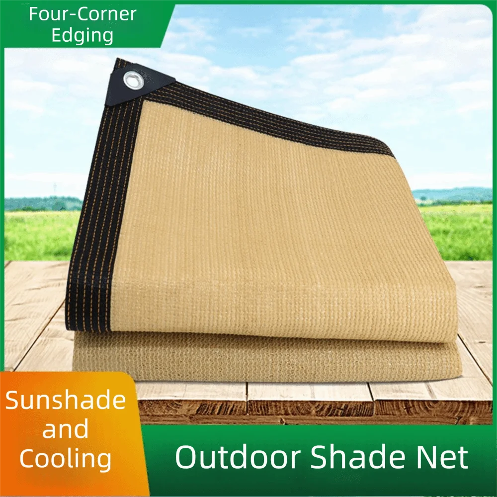 Multi-Sized Edge-Perforated Sunshade Net High-Density Extra-Large Outdoor Canopy Breathable Durable Sun Shade Cloth Patio