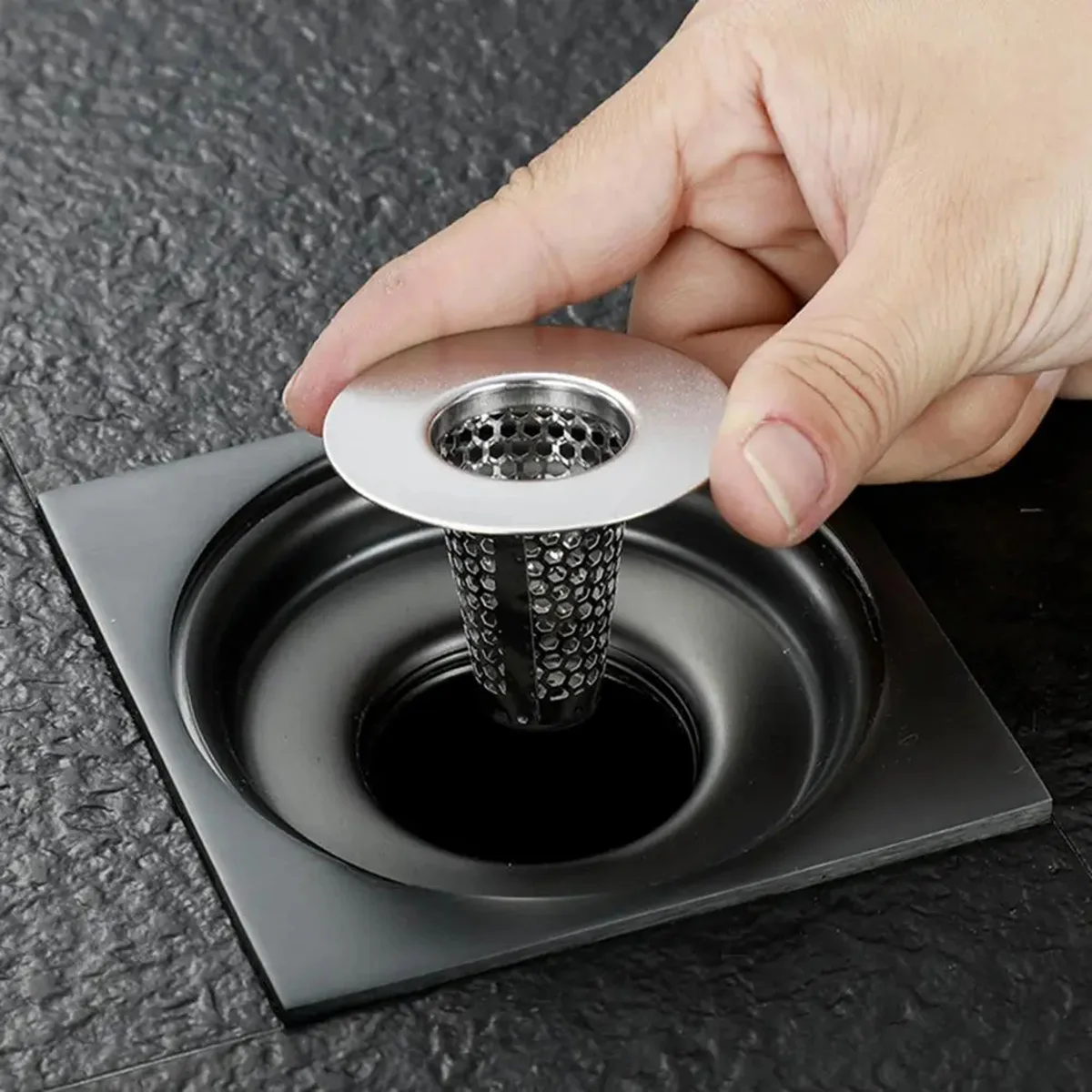 Stainless Steel Conical Strainer Bathroom Floor Drain Basin Drain Pipe Anti-clogging Hair Filter Bathroom Supplies