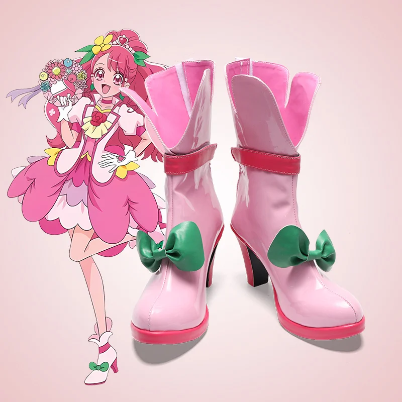 

Healin Good Hanadera Nodoka Cure Grace Cosplay Shoes Boots Game Anime Halloween