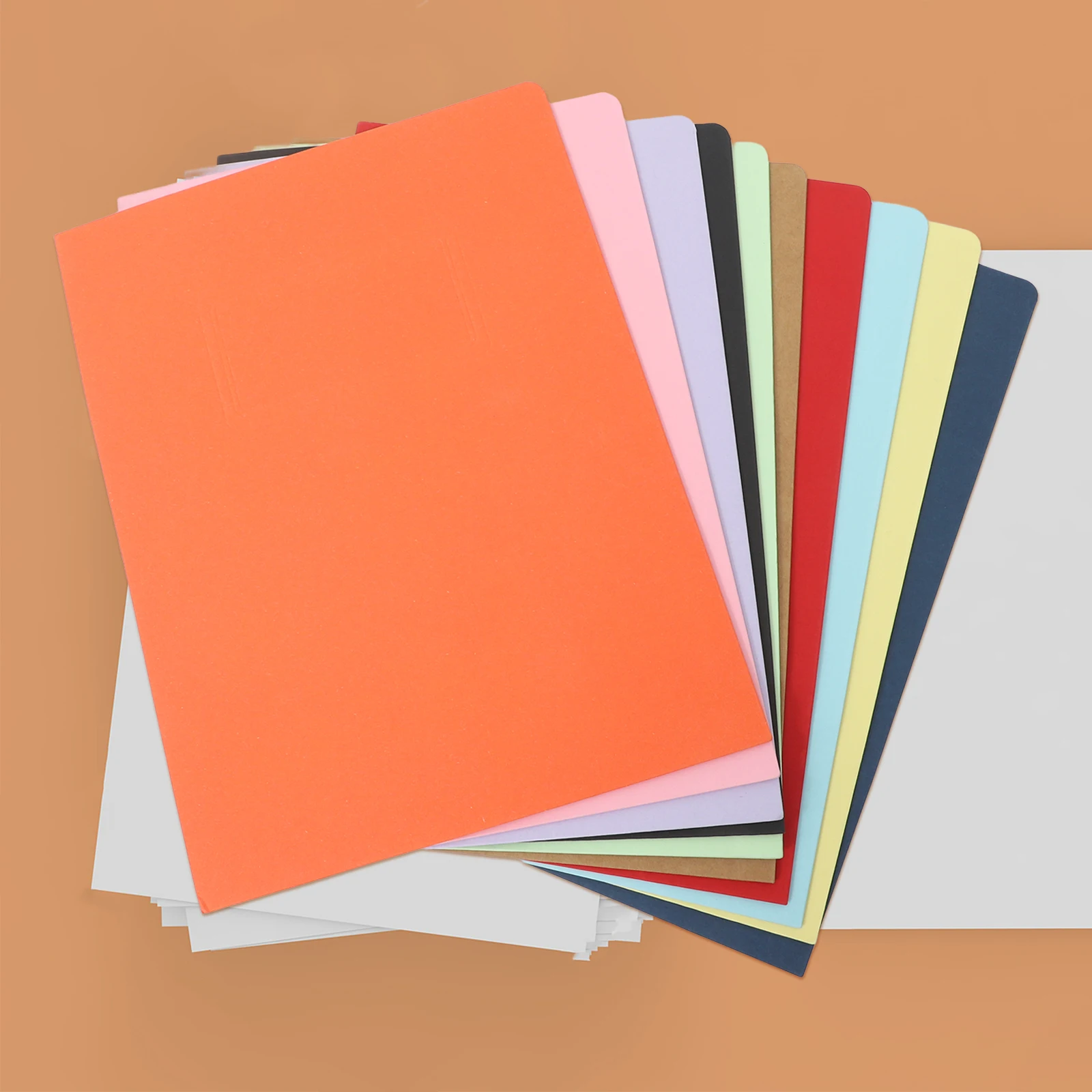 

10pcs Thickened Paper File Folders Dual Pocket Design Document Organizer For Office Storage Folder Reusable