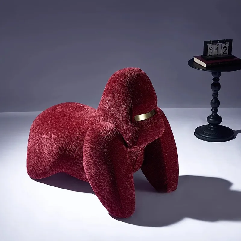 إبداع المشاهير على الإنترنت، مصمم كرسي الترفيه، كرسي أريكة فردي غوريلا، مقعد منزلي كرتوني على شكل حيوان