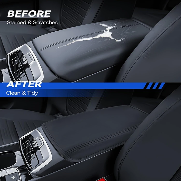For Hyundai Tucson NX4 2022 2023 2024 2025 2026 Black Leather Center Console Armrest Cover Anti-Scratch Car Interior Accessories view 4