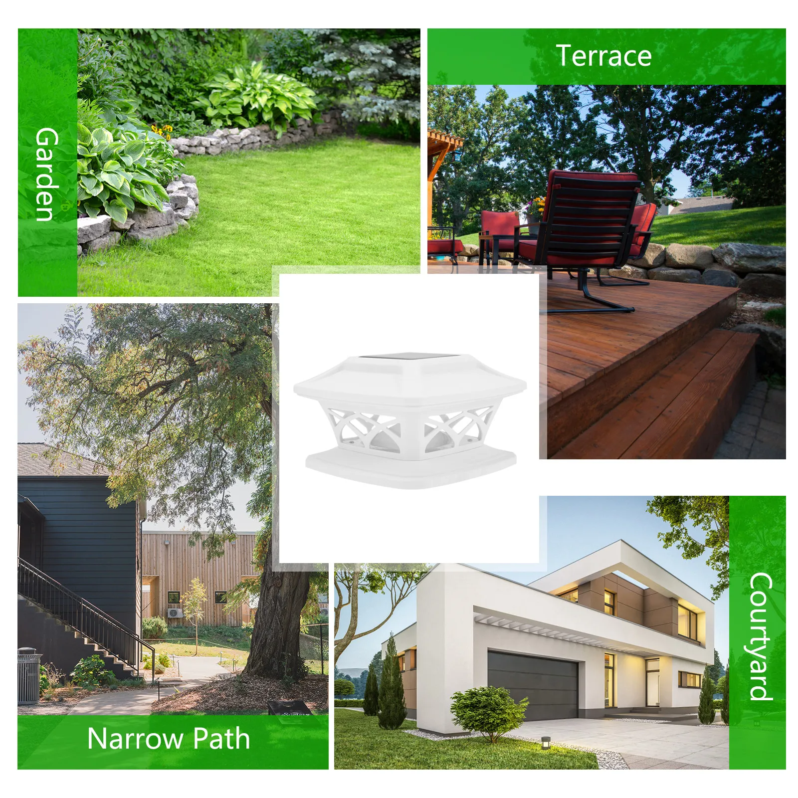 

Solar Post Lights Beautiful Design for Outdoor Use Plastic Deck Light Garden Decor Fence Caps Solar Energy Saving