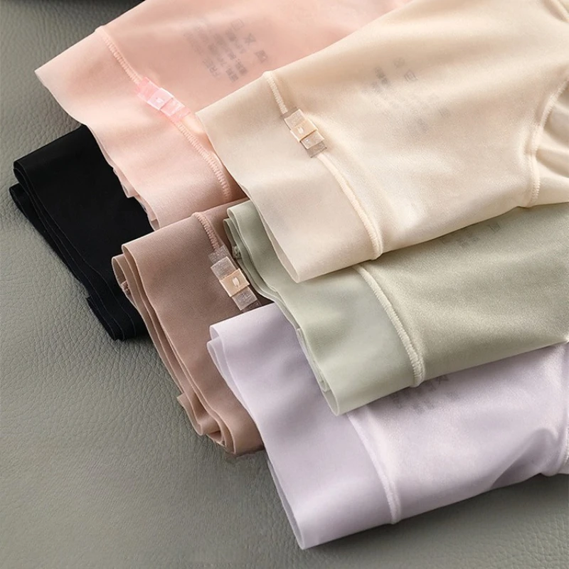 KUCLUT Ice Silk Panties for Women Transparent Seamless Breathable Briefs Middle Rise Comfort Soft Underpants 5