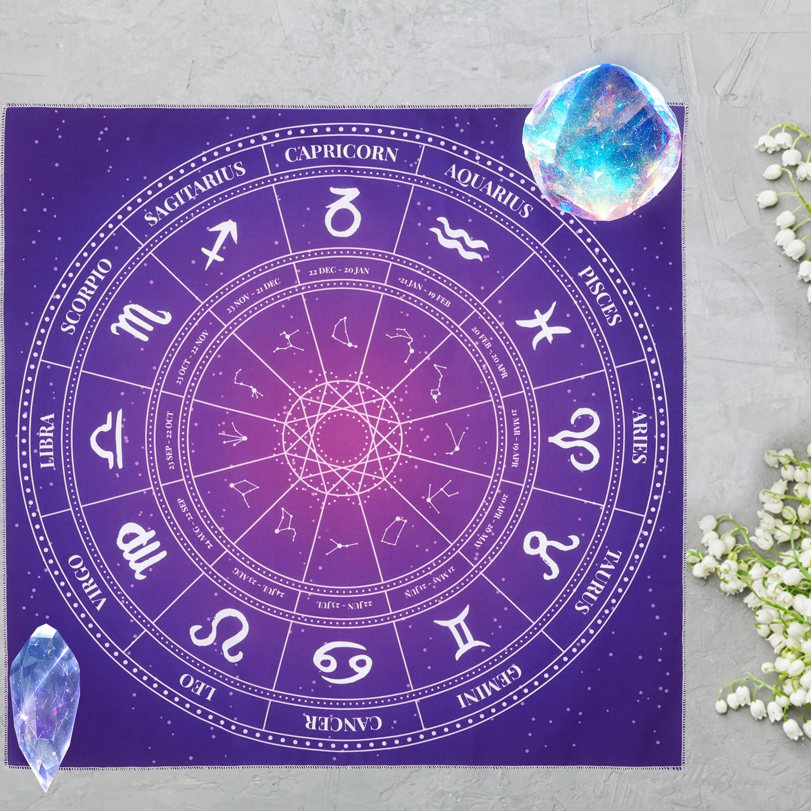 

Tarot Tablecloth Prop Divination Desktop Cloth Exquisite Table Cloth for Tarot Game Reading Altar Decoration Home Use