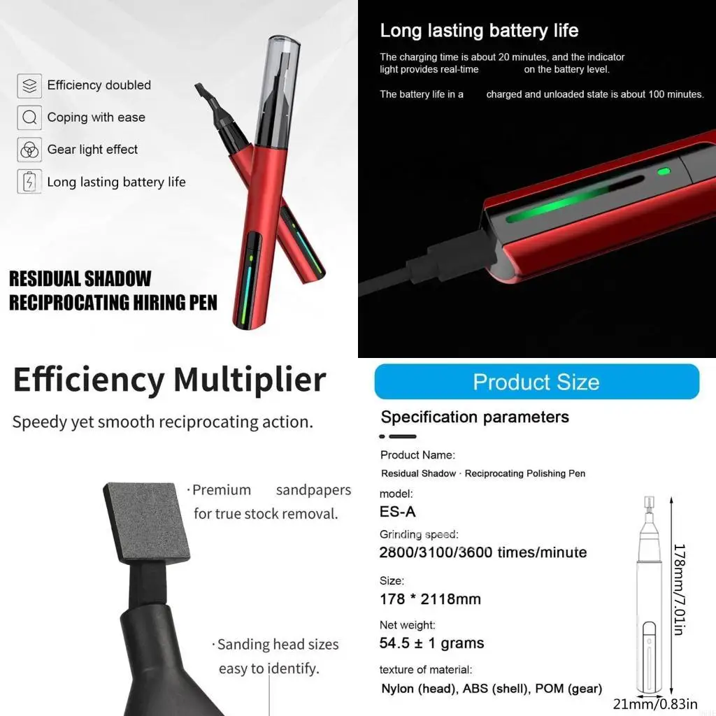 

964E High Efficiency Electric Polishing Pen Sanding Pen with Low Noise Operation for DIY Enthusiasts and Model Maker