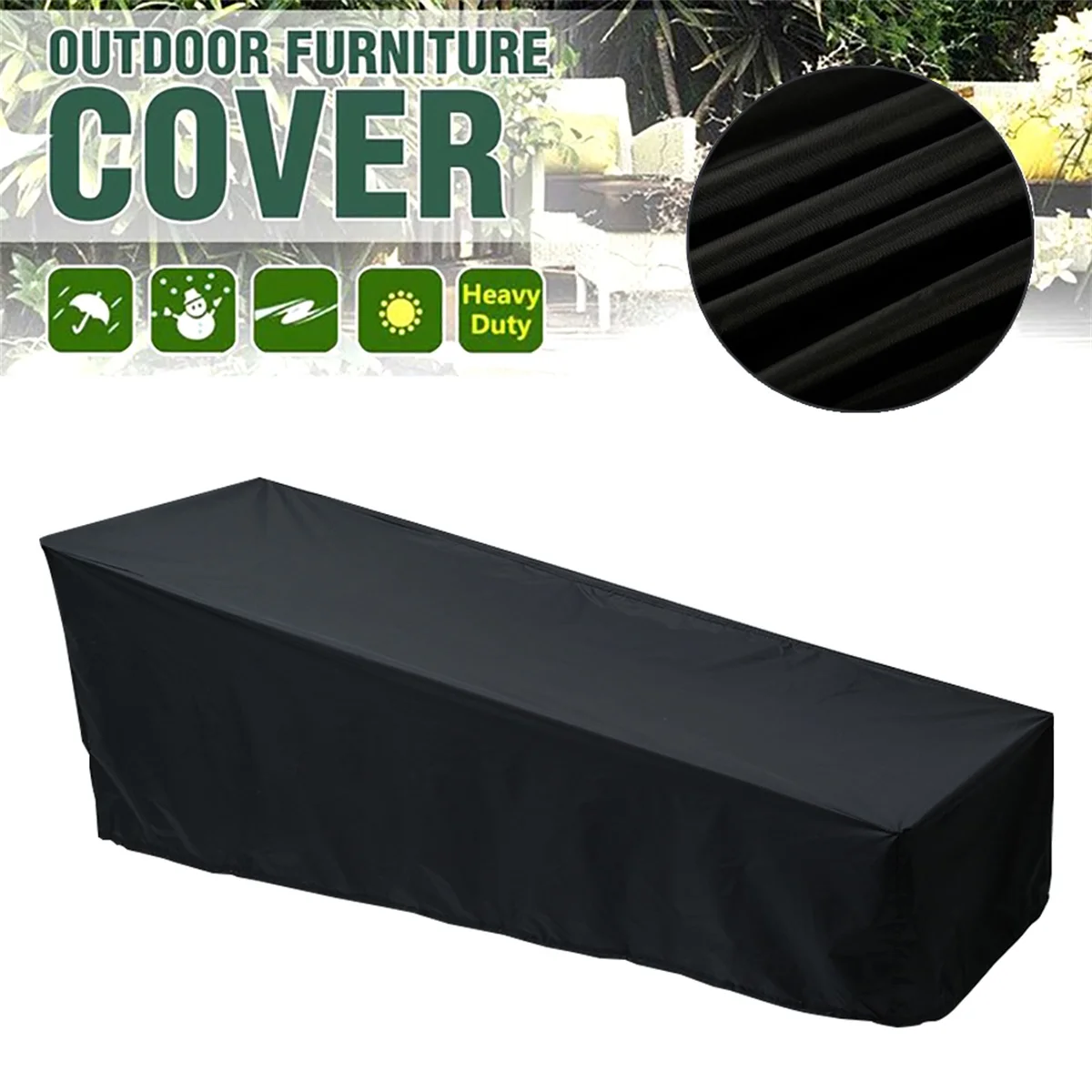 

Outdoor Garden Sunbed Cover Sun Lounger Cover Patio Outdoor Lounge Chair Recliner Protective Cover Furniture Waterproof Cover