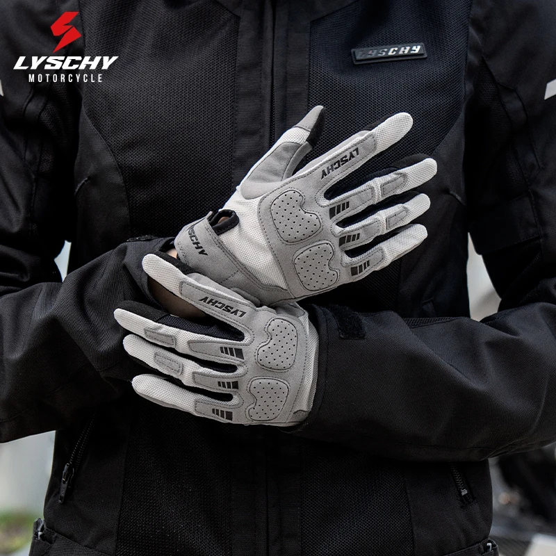 LYSCHY Women Riding Exclusive Summer Breathable Motorcycle Riding Gloves Vintage Soft Full Finger Gloves Girls Riding Gear