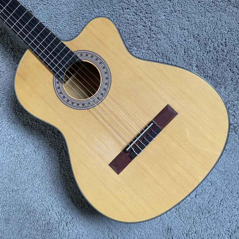 K691  American Brand Spruce Classical Guitar 19 Fret Nylon String Flamenco Guitar Beginner Practice