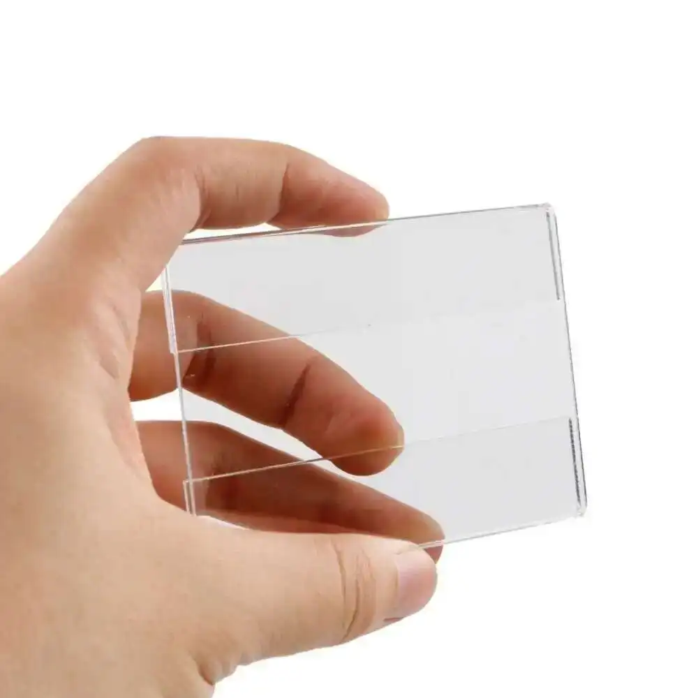 

Optical Tag Clear Acrylic Sleeve Price Tags Jewelry Label Pouch Envelope Sheet Frame Card Protector Holder