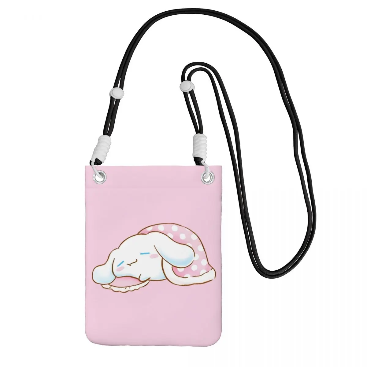 

Кошелек для смартфона Cinnamoroll на заказ с ремешком, сумка через плечо в стиле манга для мужчин и женщин, сумка для мобильного телефона для бега