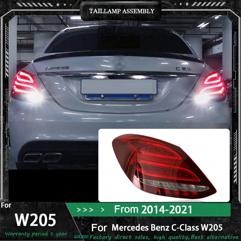 

Автозапчасти для задних фонарей для W205 2014-2020 класса C, последний Стайлинг, сигнал рулевого управления, стоп-сигнал заднего хода, автомобильные аксессуары, модифицированные