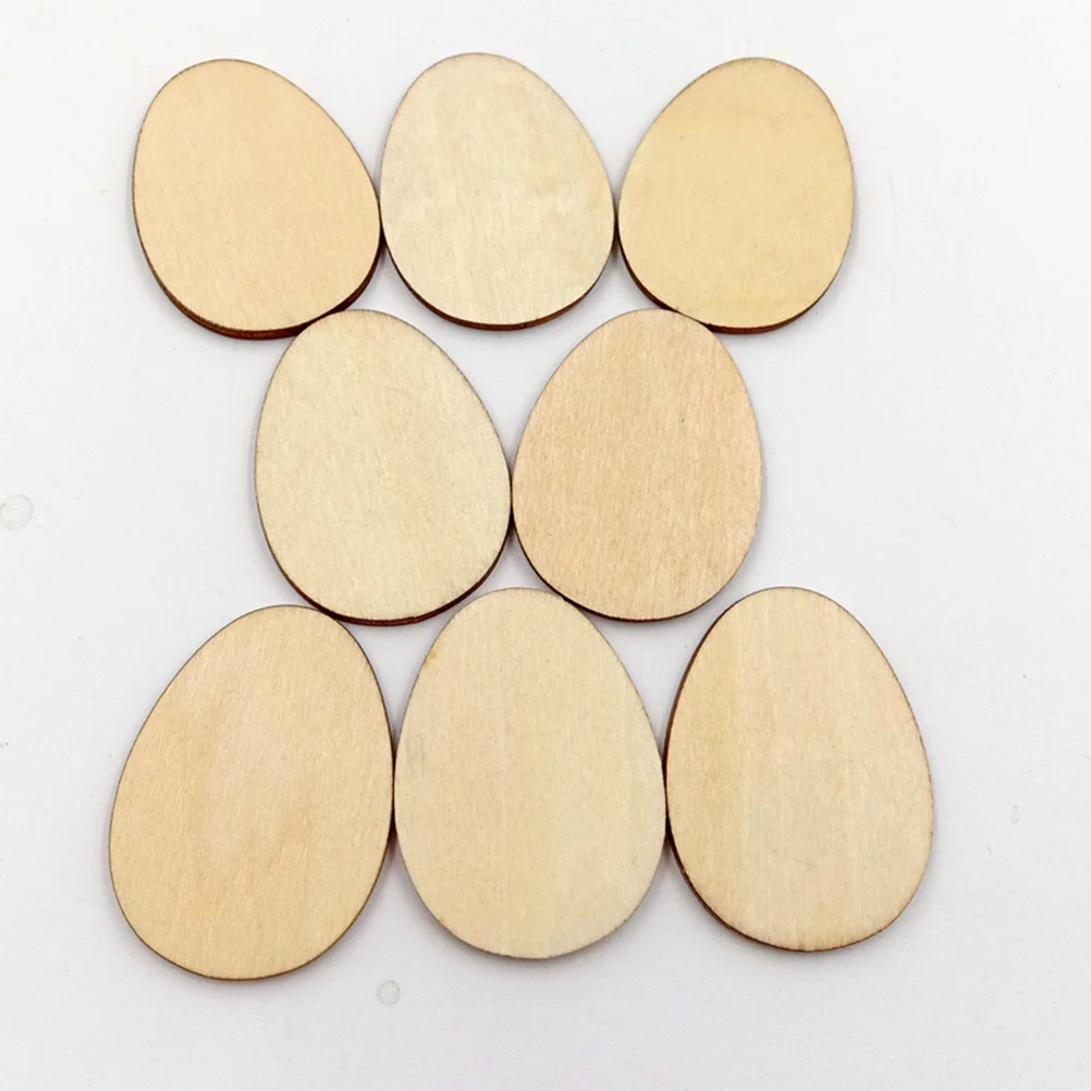 

25pcs 80Mm Unfinished Egg Shape Lime Wood Crafts Diy Decoration For Christmas Ornament Nursery Wall Mount Sign Making Paintable