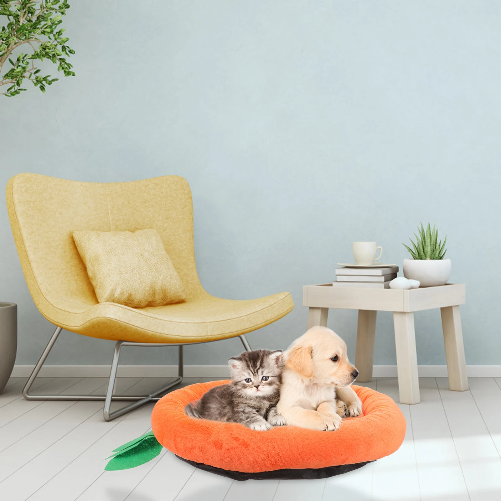 

Fruit Shaped Soft Pet Nest Cat Bed for Small Dogs Kitten Puppy Unique Design Antislip Washable Dog Bedding Cartoon Shape