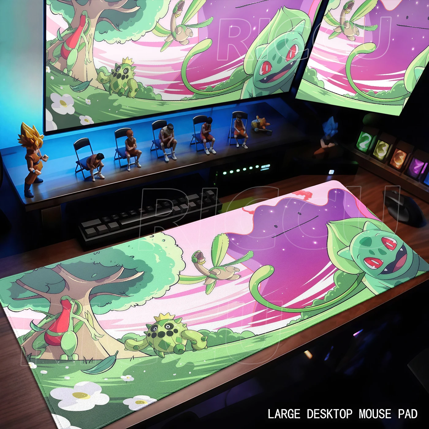 Large Game Mousepad Computer Keyboard Pad Cute Ditto Playpad Pokemons Rubber Mouse Pad Office Study Non-slip Table Mat PCCarpet