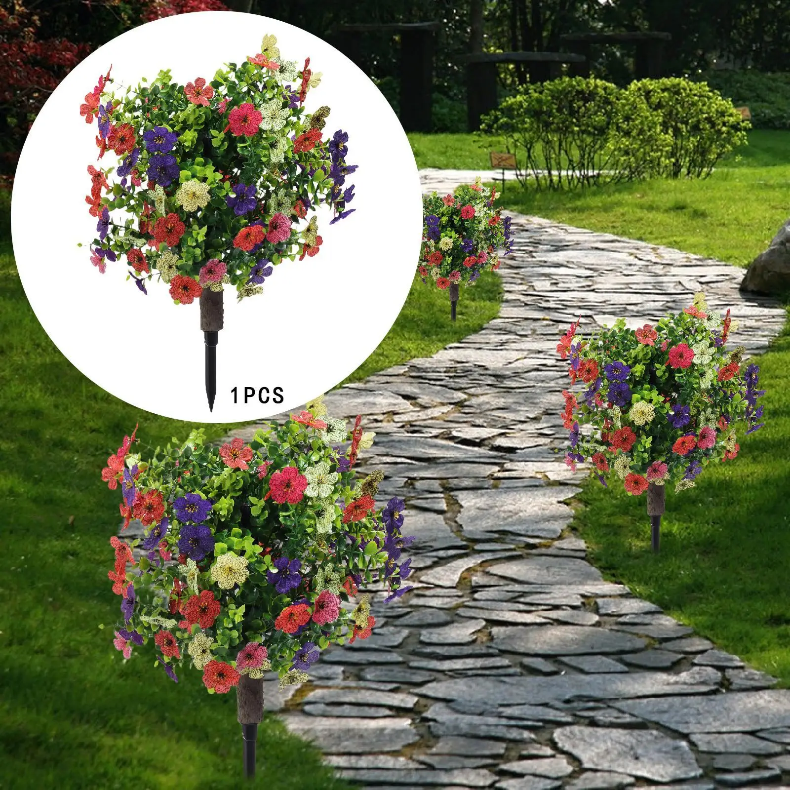 

Artificial Violet Flower Topiary Ball for Farmhouse Walkway Indoor/Outdoor