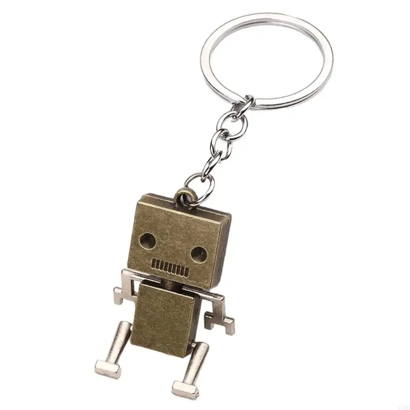 G7NC Creative Movable Robot Keychain Mặt dây chuyền cổ điển cho nam giới và nam giới quà tặng sinh nhật