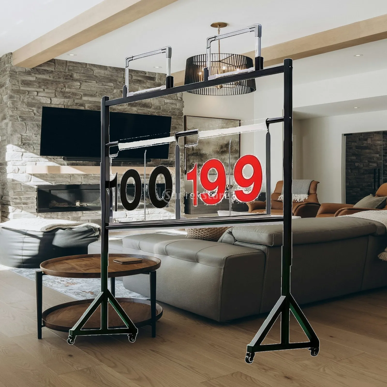 Sports Scoreboard Rack Floor-Standing Flip Scoreboard Stand Portable Sturdy for Schools, Gyms, Courts