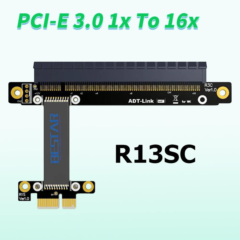 

Riser PCI-E 3.0 1x To 16x PCIe x16 x1 pci express Riser mining graphics card extension cable PCI-Express Gen3 8Gbps Low-energy