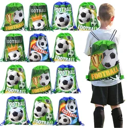 1Pc Football Theme Party Non-woven Football Drawstring Gift Bags Soccer Backpack Kids Birthday Sports Party Supplies Storage Bag