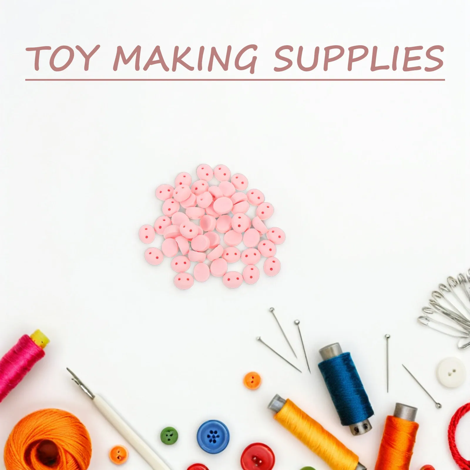 

50Pcs Resin Pig Nose Accessories Realistic Flat Bottom Snout for Stuffed Animals DIY Craft Halloween Costume Props Kids Clown