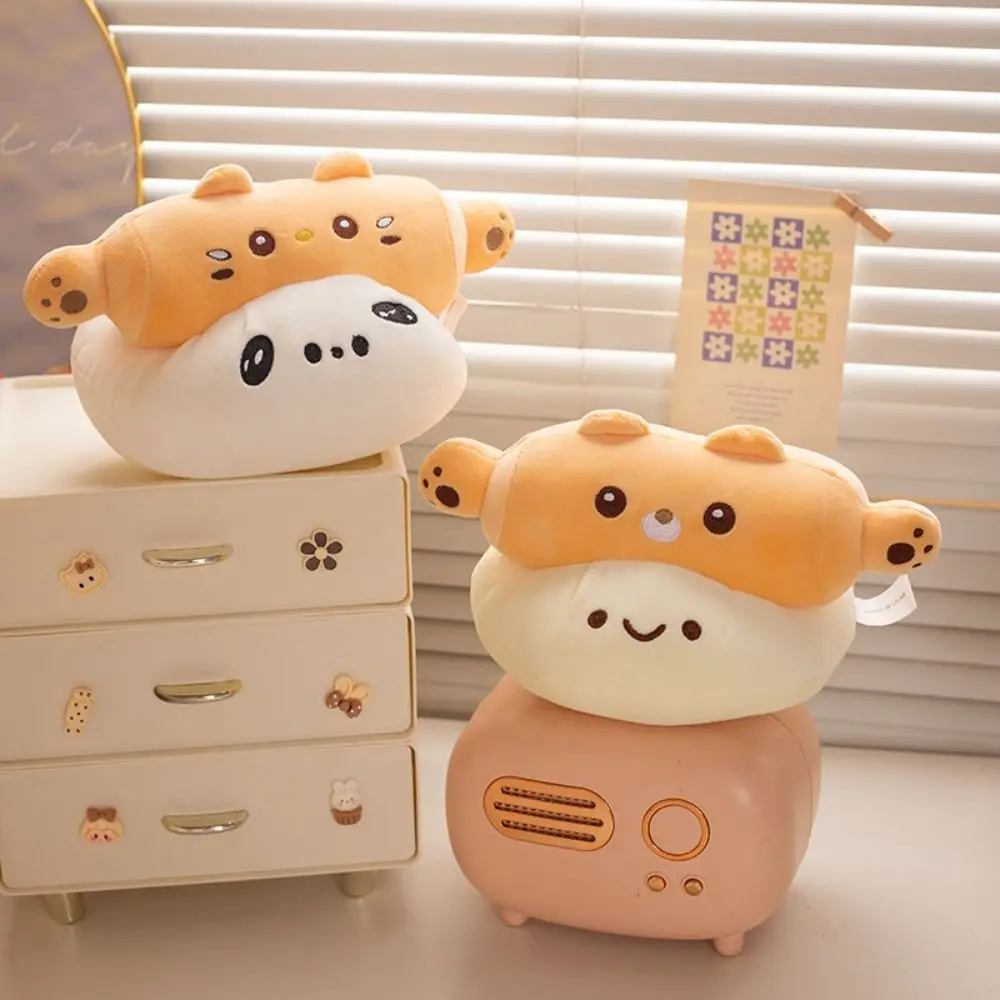 

Roasted Soft Rolling Pin Cat Plush Toys Big Eyes Smile Dough Cat Plush Doll Kawaii Fluffy Rolling Pin Dog Plush Doll Home Decor