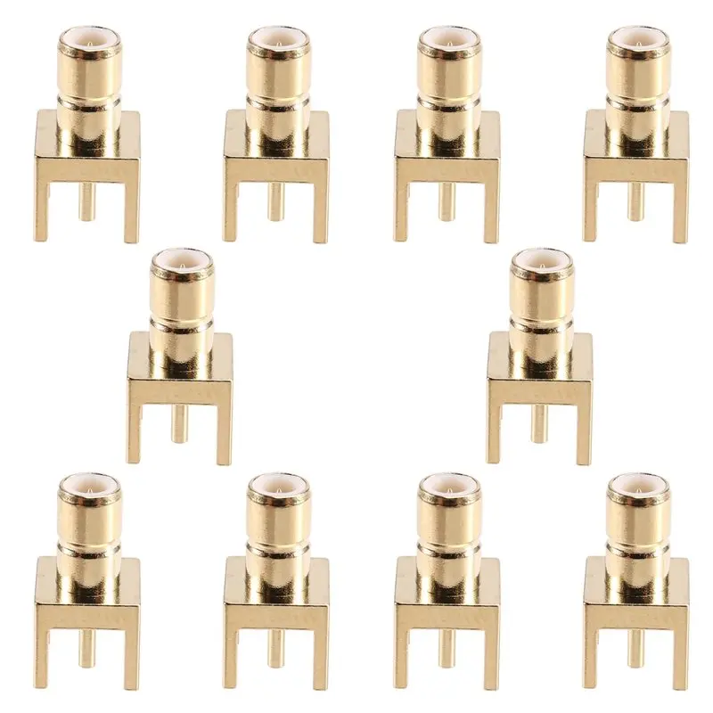AB33-10Pcs SMB PCB Mount Connector SMB RF Coaxial Adapter
