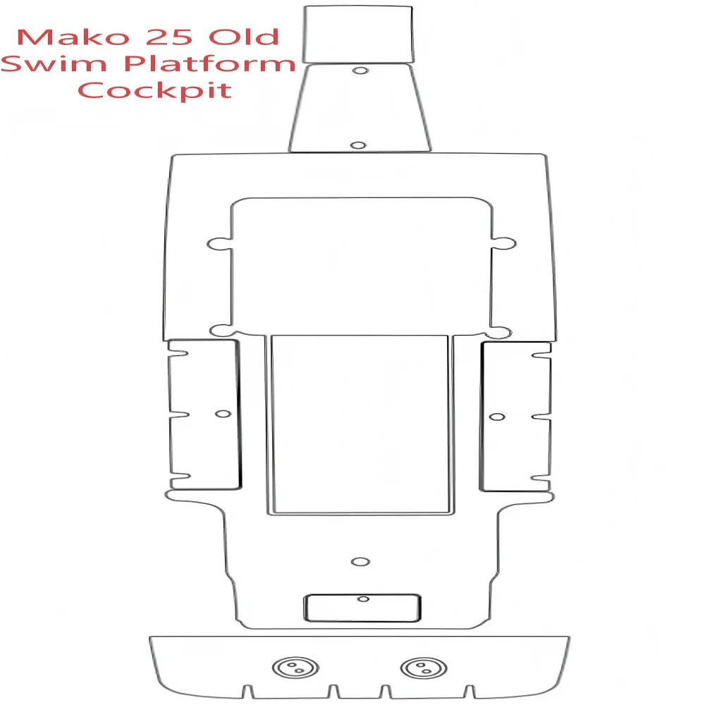 

Mako 25 Old Swim Platform Cockpit Pad Boat EVA Foam Faux Teak Deck Floor Mat SeaDek Style Self Adhesive