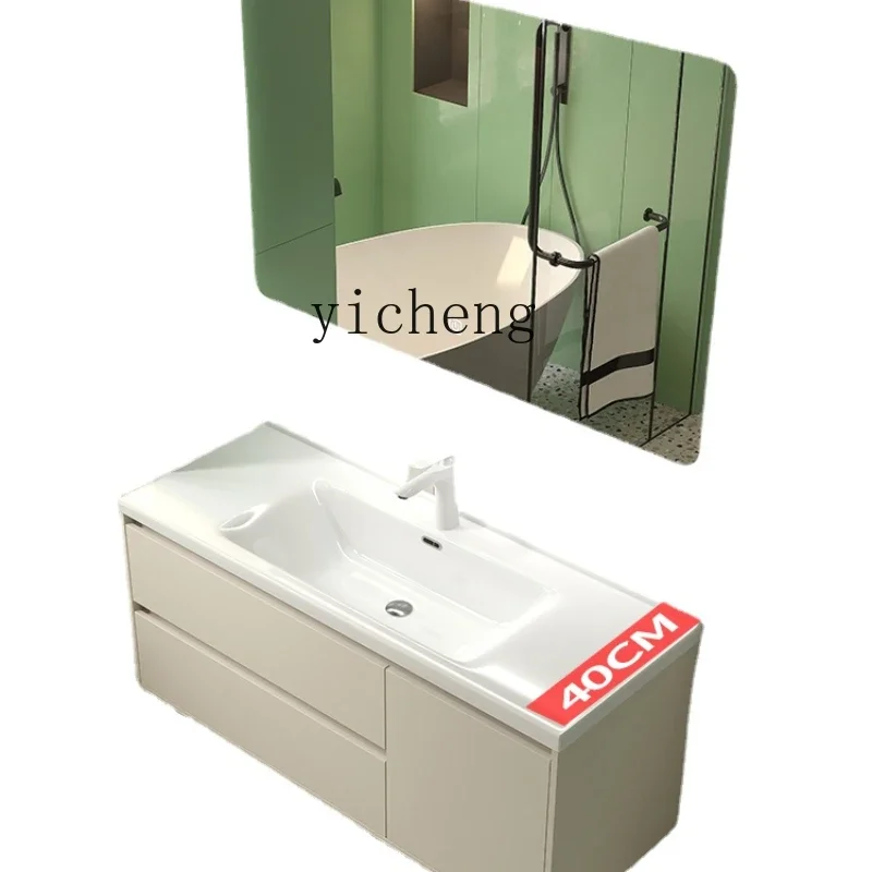 

XL Bathroom Cabinet Combination Hand Washing Washbasin Cabinet Washstand Narrow Small Inter-Platform Basin