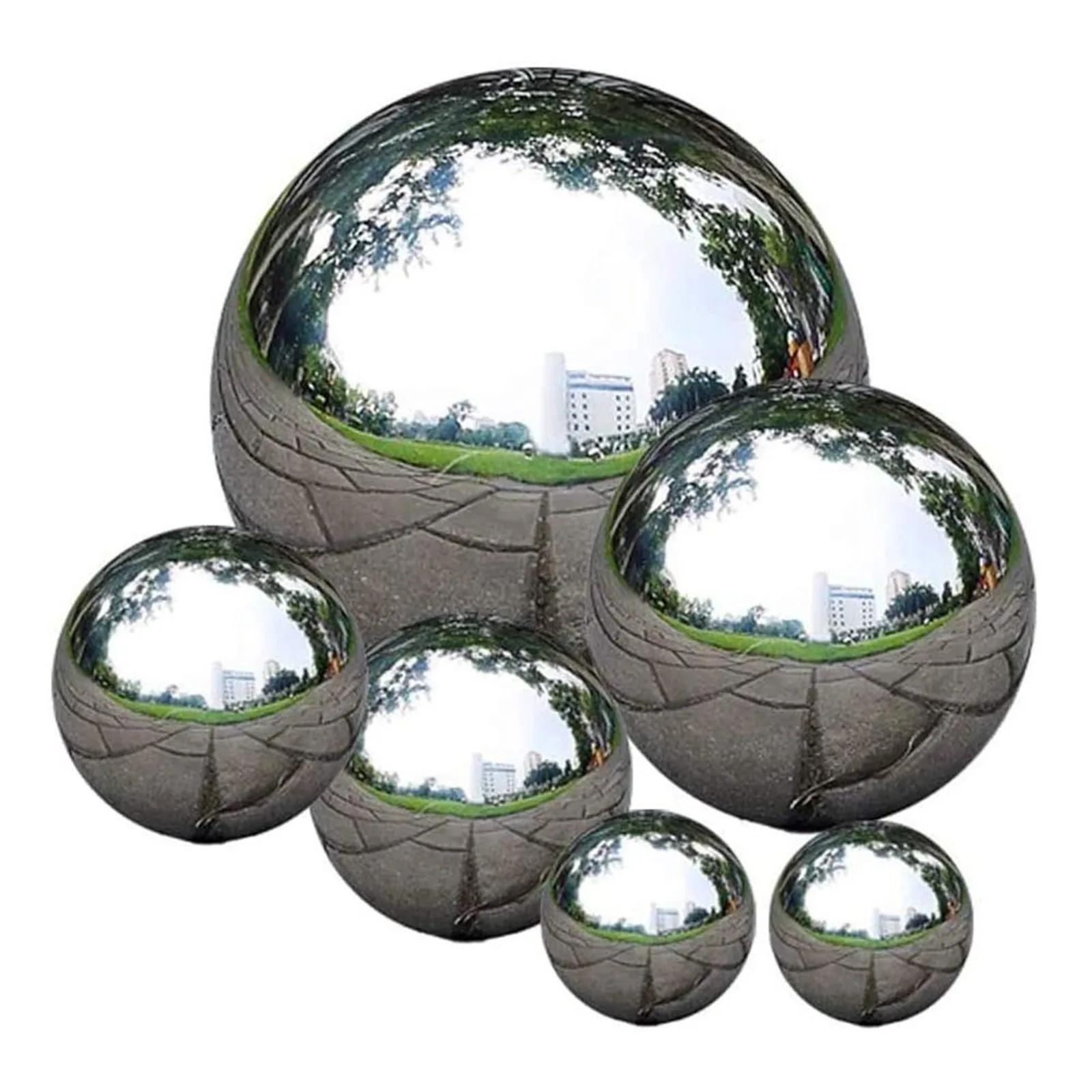 Mirror Ball Seamless Hollow Ball Polished Reflective Garden Sphere For Home Garden Landscape Window Decoration Float 50-200mm