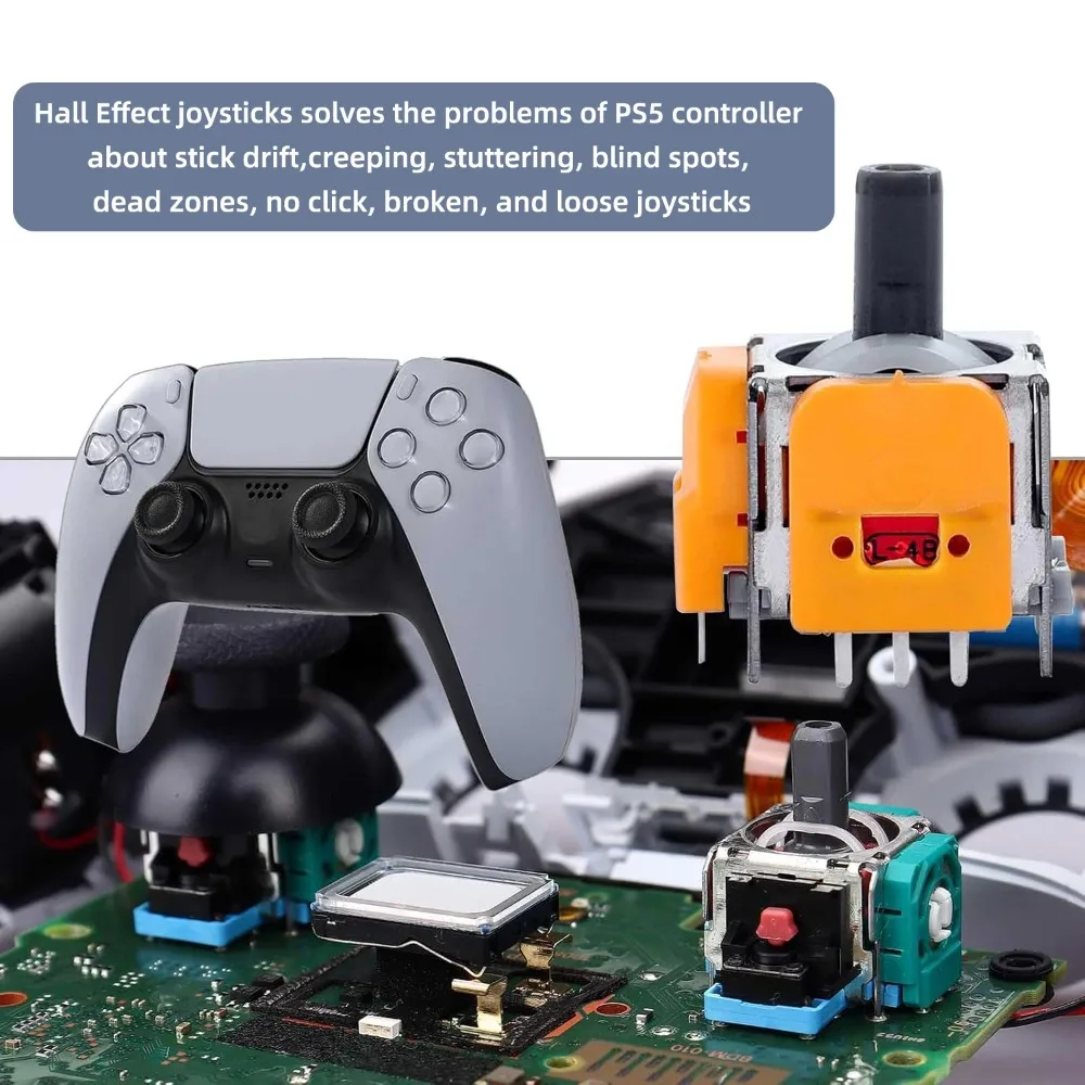 2-4 قطعة استبدال قاعة تأثير عصا التحكم ثلاثية الأبعاد عصا التحكم التناظرية ل PS5 PS4 Xbox One تحكم ThumbStick إصلاح أجزاء التبعي