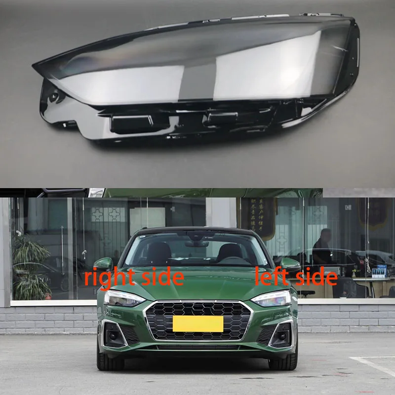 For Audi A5 2021 2022 Headlamp Cover Transparent Lamp Shade Headlight Shell Lens Plexiglass Replace