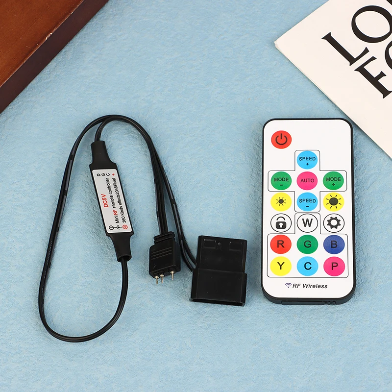 

1Set Practical SATA Molex RGB Controller 5V 3Pin 12V 4Pin For Computer Cpu Case Cool Fan For WS2812B SK6812 RGB LED Light Strips